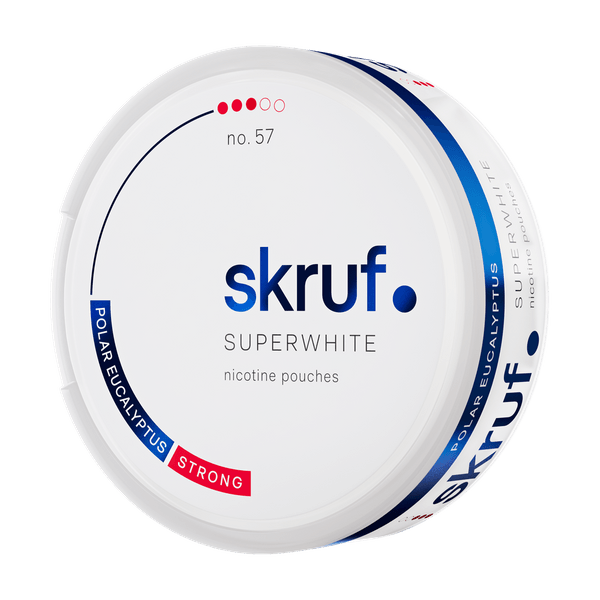 SKRUF Superwhite Polar Eucalyptus Strong No 57 nicotinezakjes